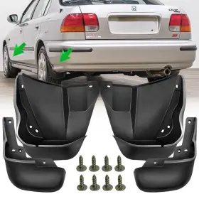 AAMF023 USALES Front Rear Mud Flaps Splash Guards Honda Civic