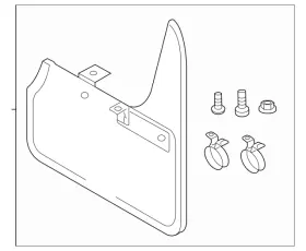5G0-075-101-C VOLKSWAGEN Splash Guards Rear