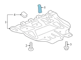 5Q0825922A VOLKSWAGEN Right Bellty Pan Skid Plate Bracket S3 #3