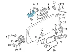7L0831402A VOLKSWAGEN Front Right Upper Door Hinge Vw Touareg #3