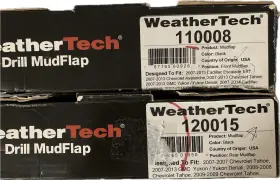 110008-120015 WEATHERTECH Drill Mudflaps Front Rear Set Chevy #3