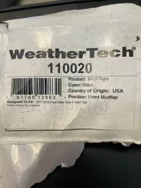 110020 WEATHERTECH Drill Mudflaps #3