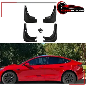 BLM-TSL317-MBK XCESSMOTORS Tesla Wheel Mud Flaps Guards