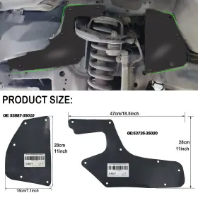 53735-35020 XUKEY Fender Seals Splash Shield Liner Apron X5 #3