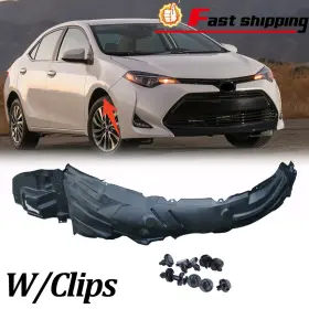Ylt Auto To1249210 Front Right Fender Liner With Clips For 2017-2019 Toyota Corolla Passenger Side Ylt Auto To1249210 Front Right Fender Liner With Clips For 2017-2019 Toyota Corolla Passenger Side