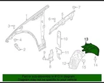 13-22 Land Range Rover Sport Front Right Fender Liner Rearward Splash Shield Oem. Fixed Price $150.00.