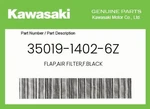 Kawasaki Genuine Flap,air Filter,f.black - 35019-1402-6z. Fixed Price $41.92.