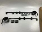 Globetech Pair 3 Coil Straight Down 0.64" Bar Truck Mud Flap Hangers Kit 30". Fixed Price $62.95.