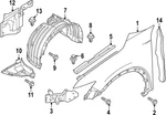 Genuine Mazda Fender Liner Extension Va80-56-13y. Fixed Price $54.75.