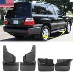 4pcs Black Front Rear Splash Guard Mud Flap For Toyota Land Cruiser Base 1998-07. Fixed Price $61.99.