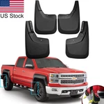 4pcs Front & Rear Splash Guards Mud Flaps For 2014-2018 Chevrolet Silverado 1500. Fixed Price $65.99.