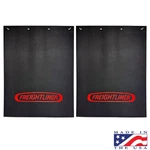 Freightliner Trucks 24" X 30" Black & Red Poly-rubber Semi Truck Mud Flaps-pair. Fixed Price $80.00.