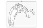 Genuine Honda Quarter Panel Splash Shield 74552-tgg-a01. Fixed Price $81.54.