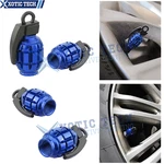 4pcs Blue Grenade Tire Wheel Air Valve Stem Caps Covers Trim Universal Fitting. Fixed Price $8.88.