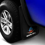 Plasticolor Cartoon Characters Black Mud Flaps W Yosemite Sam Back Off Logo. Fixed Price $48.50.