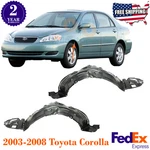 Front Fender Liners Splash Shield Set For 2003-2008 Toyota Corolla. Fixed Price $41.51.