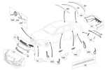 Genuine Mercedes-benz Mud Flaps - Front Set Black 205-890-00-78. Fixed Price $88.00.