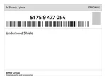 Genuine Bmw Underhood Shield 51-75-9-477-054 New. Fixed Price $190.21.