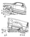Genuine Mopar Rear Wheel Opening Spat Right 68088980aa. Fixed Price $17.72.