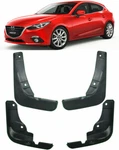 Genuine Front & Rear Splash Guards Mud Flaps For 2014-2018 Mazda 3 Hatchback. Fixed Price $19.88.
