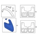 For Ford Bronco 2021-2025 M2dz16a550bb Rear Mud Flap Kit. Fixed Price $87.53.