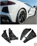For 20-up Corvette C8 Xl Extended Carbon Flash Front Rear Splash Guard Mud Flaps. Fixed Price $3249.99.