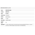 2014 Mercedes-benz Cla250 Cover Substructure A1176840400. Fixed Price $149.99.