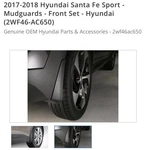 Part Number 2wf46-ac650 Is For Genuine Hyundai Front Mud Guards Mudguards New. Fixed Price $20.00.