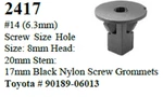 100 Pcs Screw Grommets Fasteners Size 6.3 Mm For Toyota 90189-06013. Fixed Price $23.75.