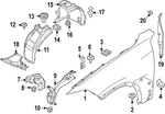 Genuine Bmw Rear Fender Liner 51-71-7-932-068. Fixed Price $159.21.