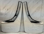 Gm 22894889 And 22894890 Rear Molded Splash Guards In White With Gmc Logo. Fixed Price $10.00.