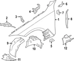 Genuine Bmw Rear Fender Liner 51-71-8-738-048. Fixed Price $98.25.