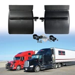 Pair Black Poly Quarter Fenders Set For Semi Truck, 24" X Freightliner Ke.... Fixed Price $101.49.