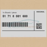 Genuine Bmw 51718081680 -. Fixed Price $106.97.