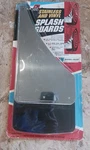 Vntg Jeffrey-allan Ind. Stainless Steel & Black Vinyl Splash Guards Ja-423. Fixed Price $15.00.