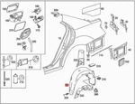 Genuine Mercedes W221 S-class Cover 2216901930. Fixed Price $70.04.