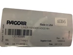 New Genuine Paccar Peterbilt Liner Fender Hood Rh L52-6009r. Fixed Price $381.73.