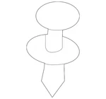 Genuine Ford Wheel Opening Molding Rivet W714975-s300. Fixed Price $3.00.