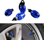 4 Pcs Blue Grenade Tire Valve Stem Caps Exterior Accessories For Honda Toyota. Fixed Price $8.87.