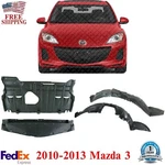 Front + Rear Engine Splash Shield Undercover Fender Liners For 2010-13 Mazda 3. Fixed Price $127.23.