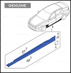 Genuine Rocker Molding Side Sill Right 87752j3000eb For Hyundai Veloster 19-21. Fixed Price $394.00.