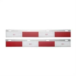 United Pacific 11137b Aluminum Straight Conspicuity Reflector Top Flap Plates (b. Fixed Price $33.52.
