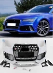 Rs7 Style Front Bumper Cover Grille Facelift Set Kit Fits 2016-18 A7 S7 C7.5. Fixed Price $625.91.
