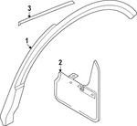 Genuine Audi Mud Guard 85h-075-106. Fixed Price $138.12.