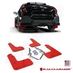 Rally Armor Ur Red Mud Flaps W/ Black Logo For 2017-2021 Civic Sport Hatchback. Fixed Price $164.11.
