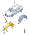 New Audi A3 Sportback 8y Front Right Arch Liner 8y0821172q Genuine. Fixed Price $86.10.