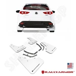 Rally Armor Ur White Mud Flaps W/ Black Logo For 2019-2026 Mazda 3 Hatchback. Fixed Price $182.75.