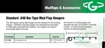 Globetech Gt-2723b Mud Flap Hangers Triple Coil Square Bar, With Hardware. Fixed Price $60.00.