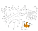 Audi Q3 8u Front Right Inner Fender Splash Shield 8u0853888d 2014oem No Duty. Fixed Price $181.60.