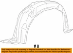 53805-52070 Toyota Liner, Front Fender, Rh 5380552070, New Genuine Oem Part. Fixed Price $97.03.